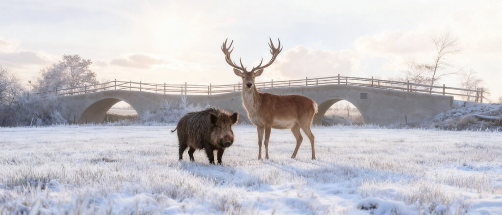 Klusbrücke im Winter